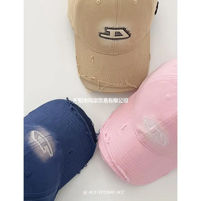 Women Washed Old Soft Top Baseball Cap Sun Protection - Image 8