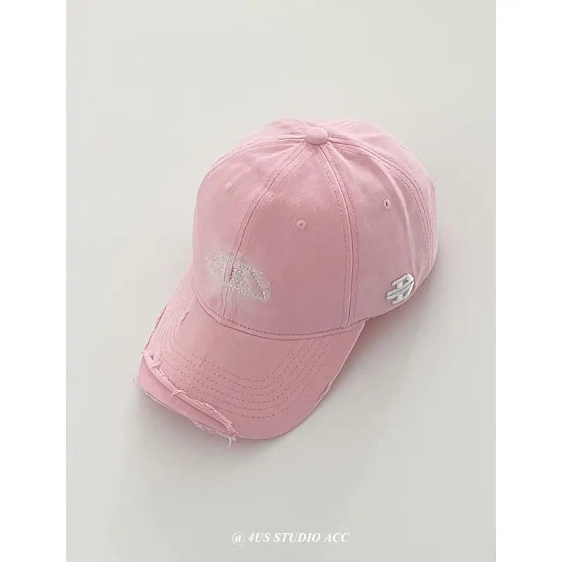 Women Washed Old Soft Top Baseball Cap Sun Protection - Image 4