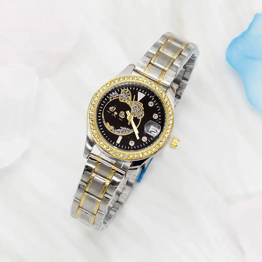 Gold Women's Diamond Watch with 4 Bracelet - Image 13