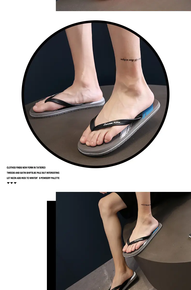 Beach flip flops men's outdoor summer new outdoor leisure men's flip flops non-slip simple student sandals — feature 14