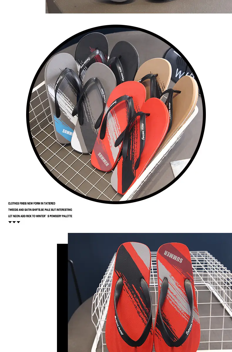 Beach flip flops men's outdoor summer new outdoor leisure men's flip flops non-slip simple student sandals — feature 8