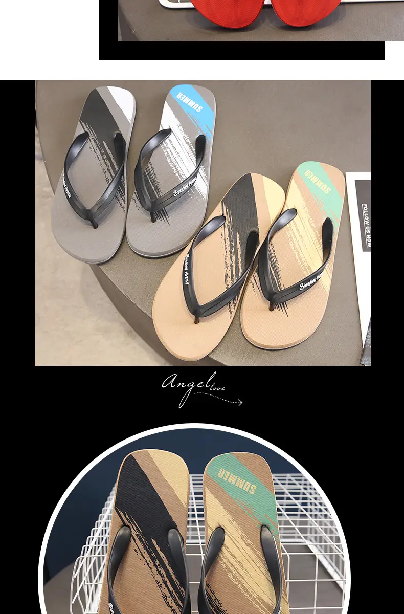 Beach flip flops men's outdoor summer new outdoor leisure men's flip flops non-slip simple student sandals — feature 9