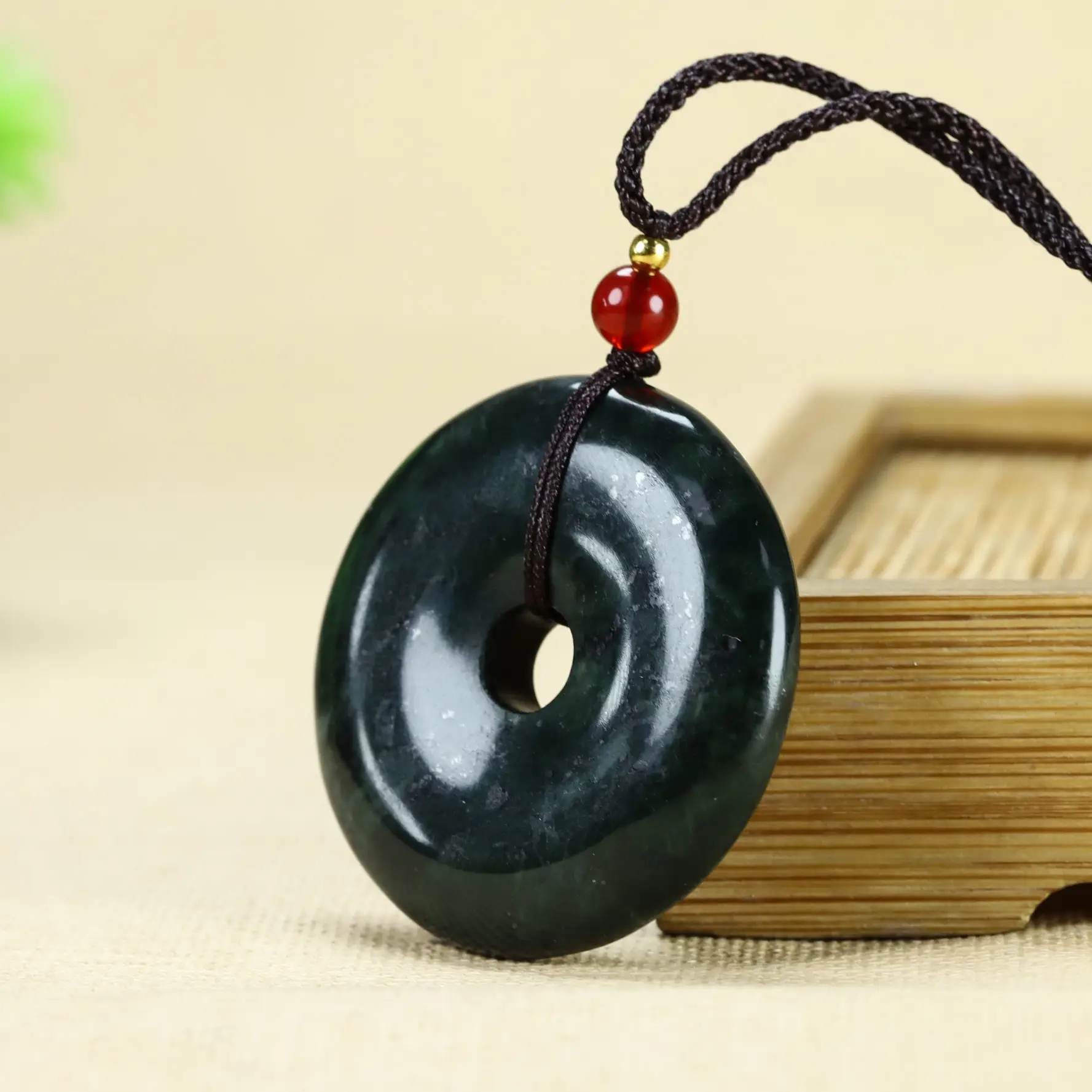 New Welfare Xizang Medicine King Stone Jade Card 40mm Peace Buckle - Image 5