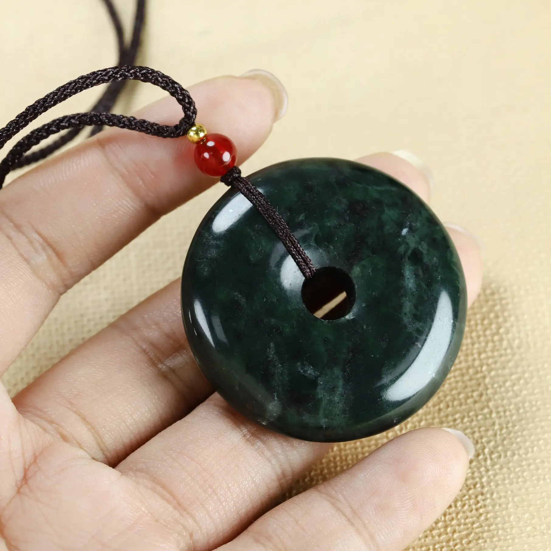 New Welfare Xizang Medicine King Stone Jade Card 40mm Peace Buckle — feature 7