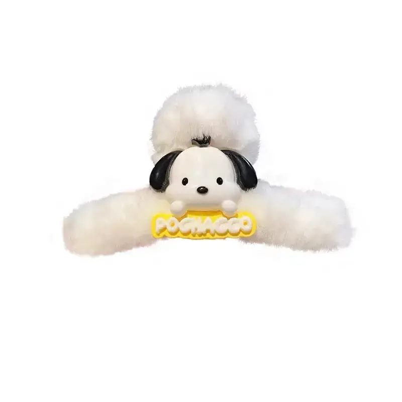 Cute Sanrio Plush Hairpin with Shark Clip for Girls - Image 6