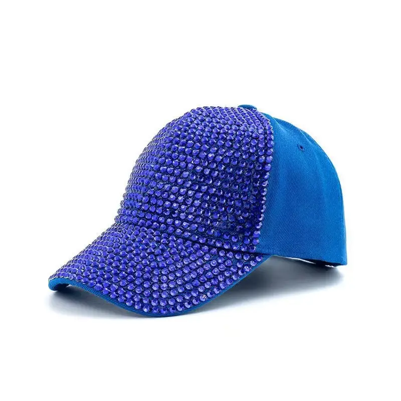 Women Colorful Diamond Embellished Peaked Cap - Image 10