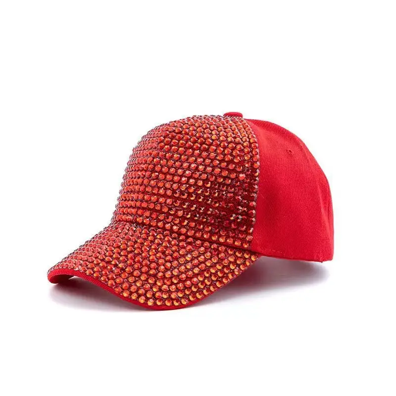 Women Colorful Diamond Embellished Peaked Cap - Image 14