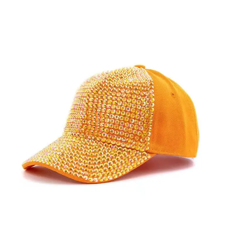 Women Colorful Diamond Embellished Peaked Cap - Image 15