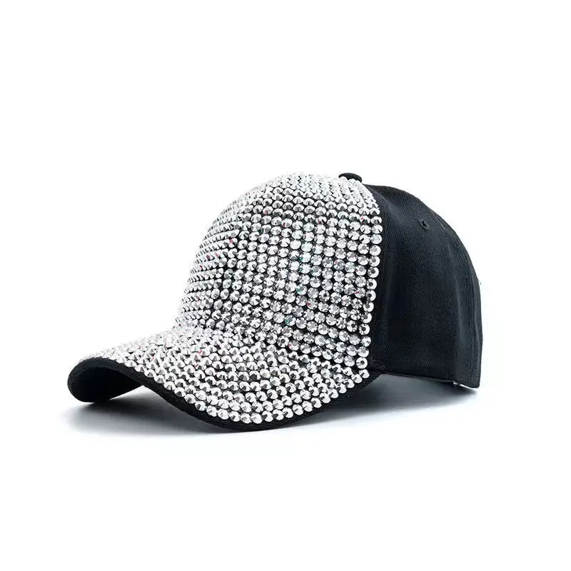 Women Colorful Diamond Embellished Peaked Cap - Image 16