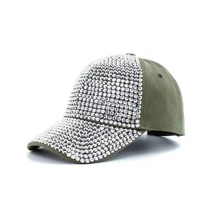 Women Colorful Diamond Embellished Peaked Cap - Image 18