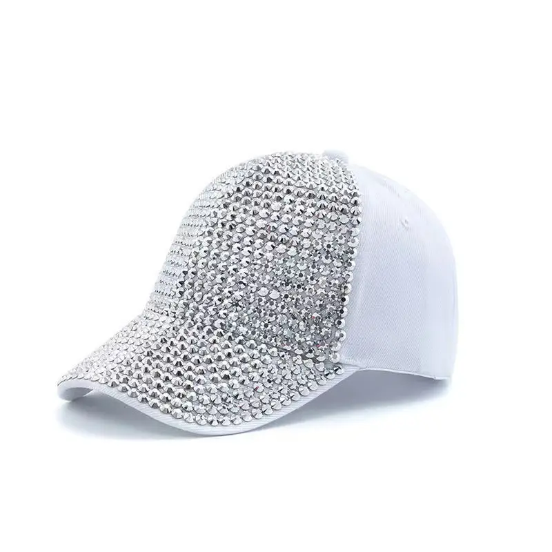 Women Colorful Diamond Embellished Peaked Cap - Image 21