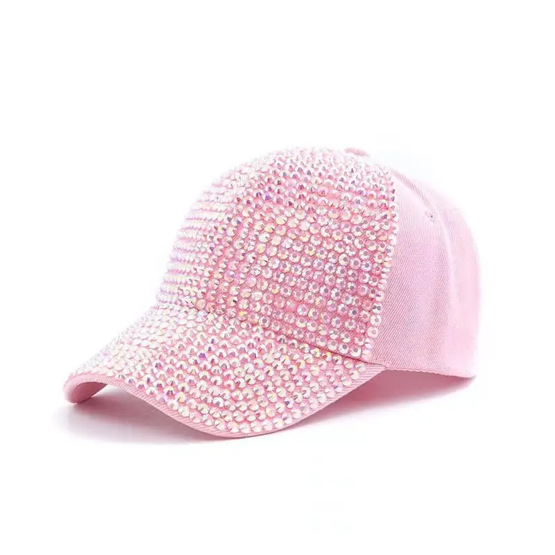 Women Colorful Diamond Embellished Peaked Cap - Image 7