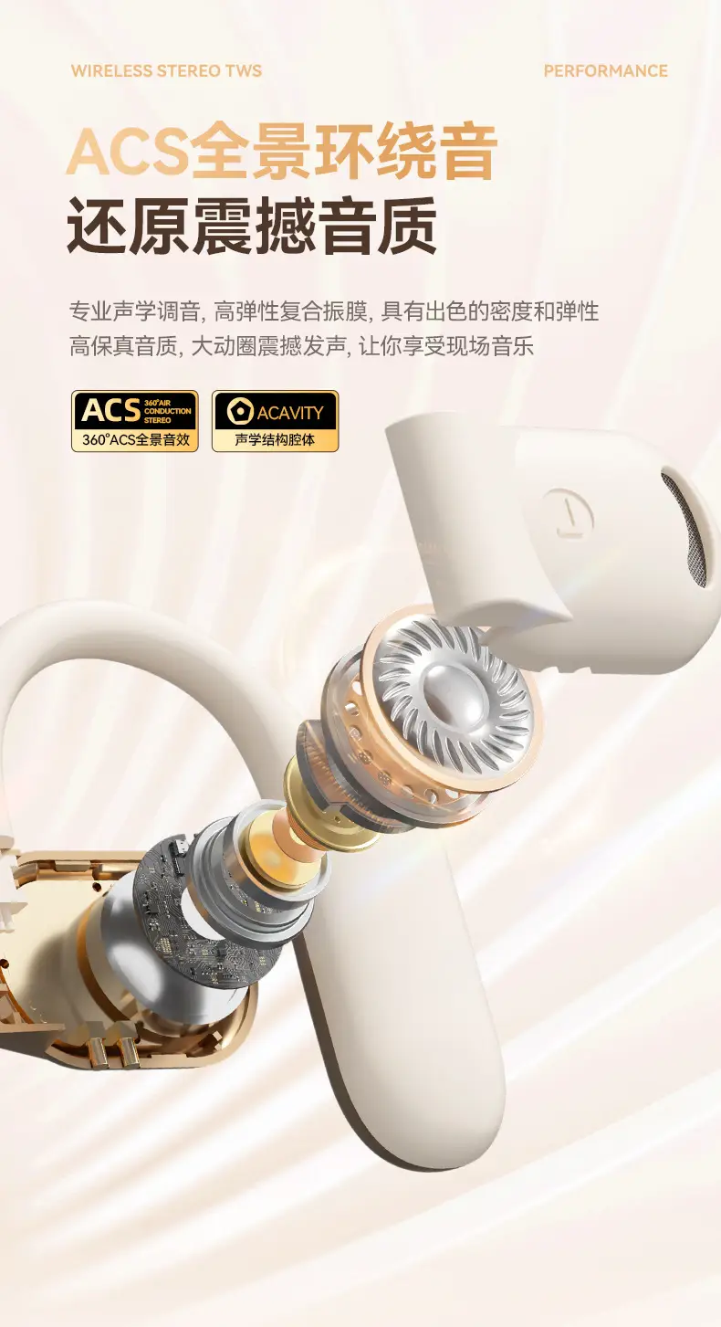 Wireless Earphone with Bone Conduction & Charging Case — feature 6