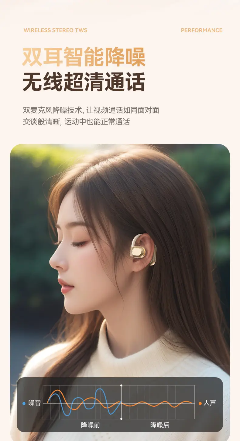 Wireless Earphone with Bone Conduction & Charging Case — feature 7