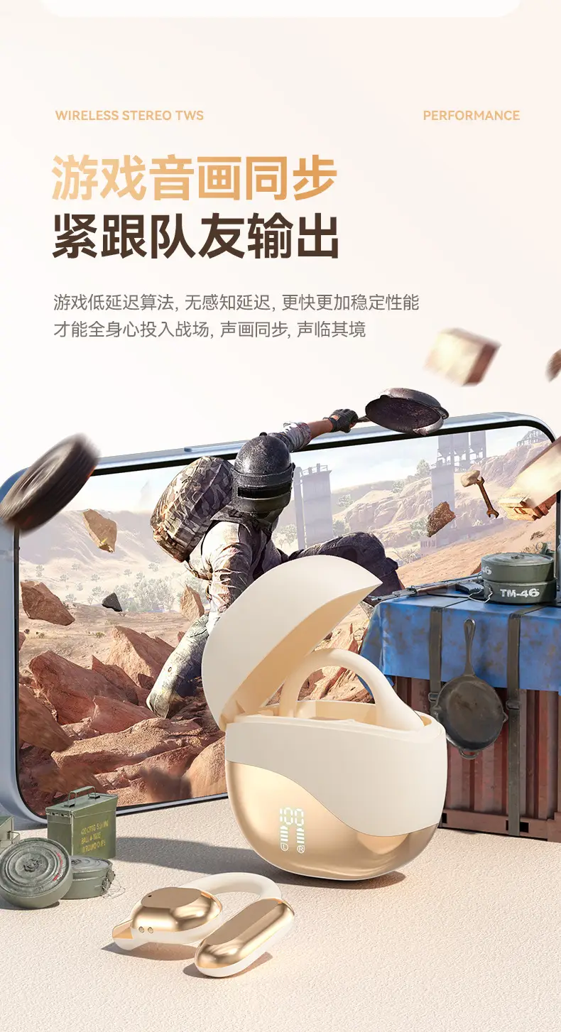 Wireless Earphone with Bone Conduction & Charging Case — feature 9