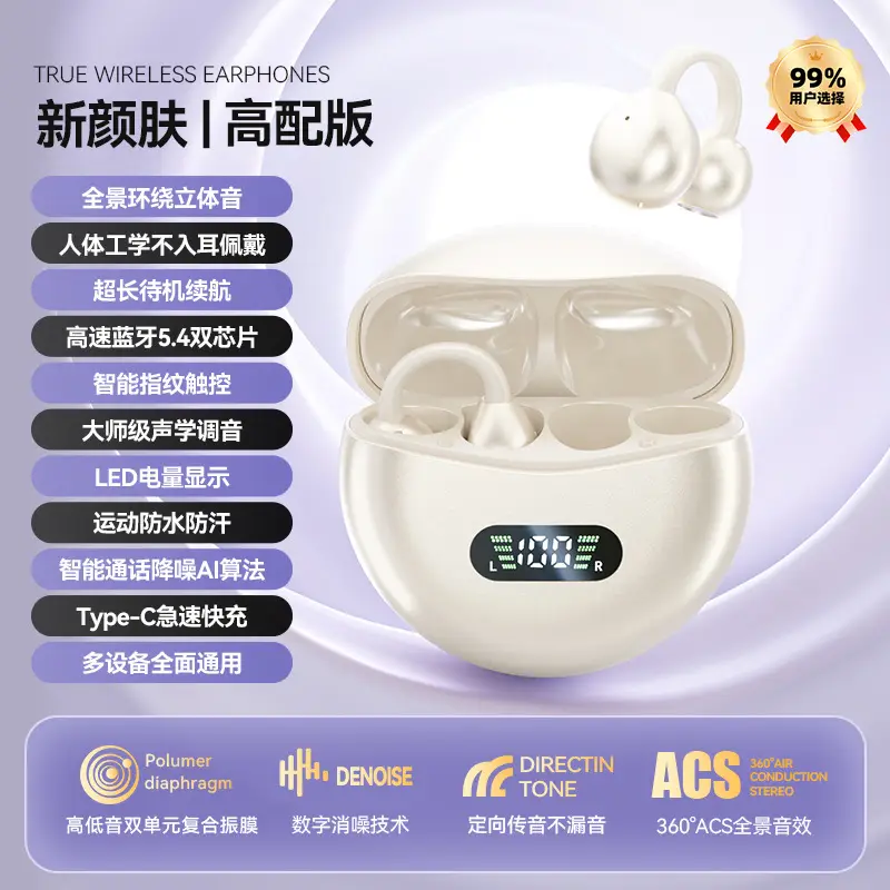 Wireless Earphone with Bone Conduction & Charging Case - Image 4
