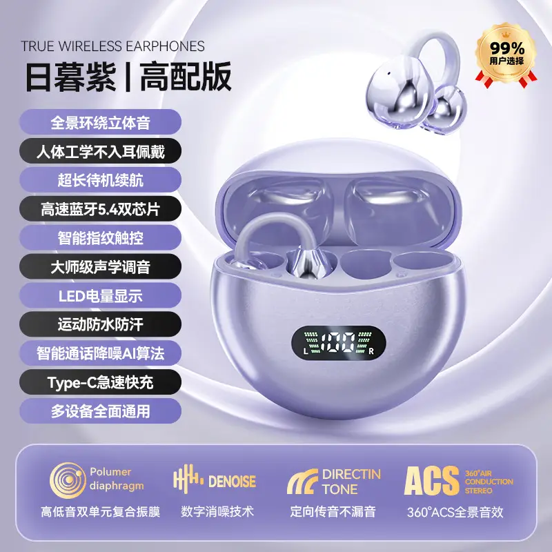 Wireless Earphone with Bone Conduction & Charging Case - Image 5