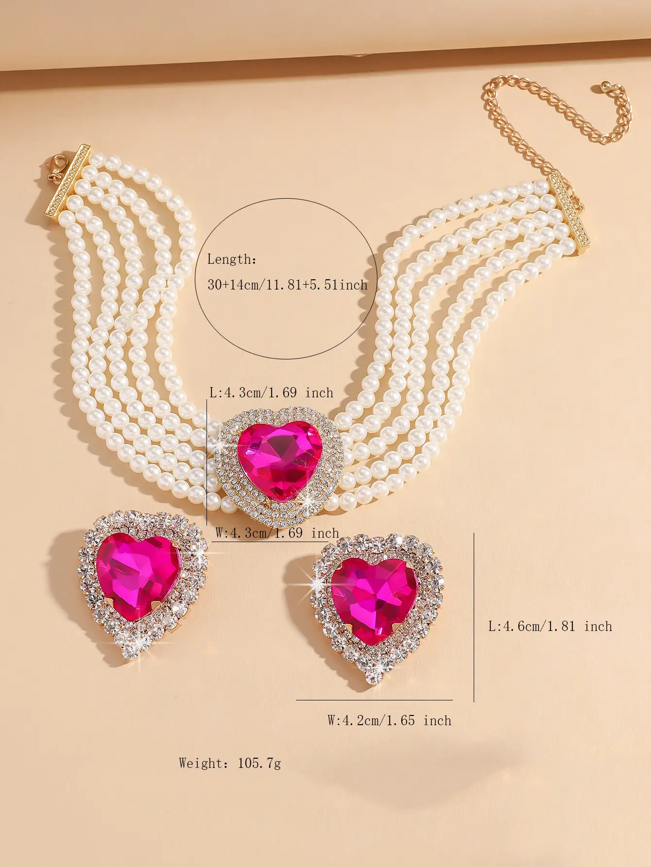 Luxury Multi-Layer Pearl & Crystal Necklace Set — feature 22