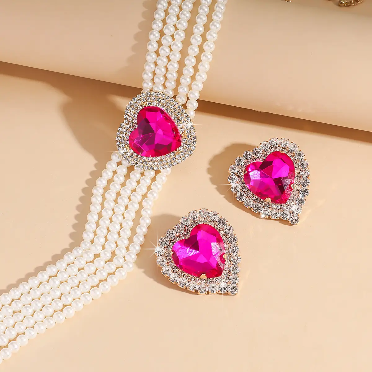 Luxury Multi-Layer Pearl & Crystal Necklace Set — feature 23