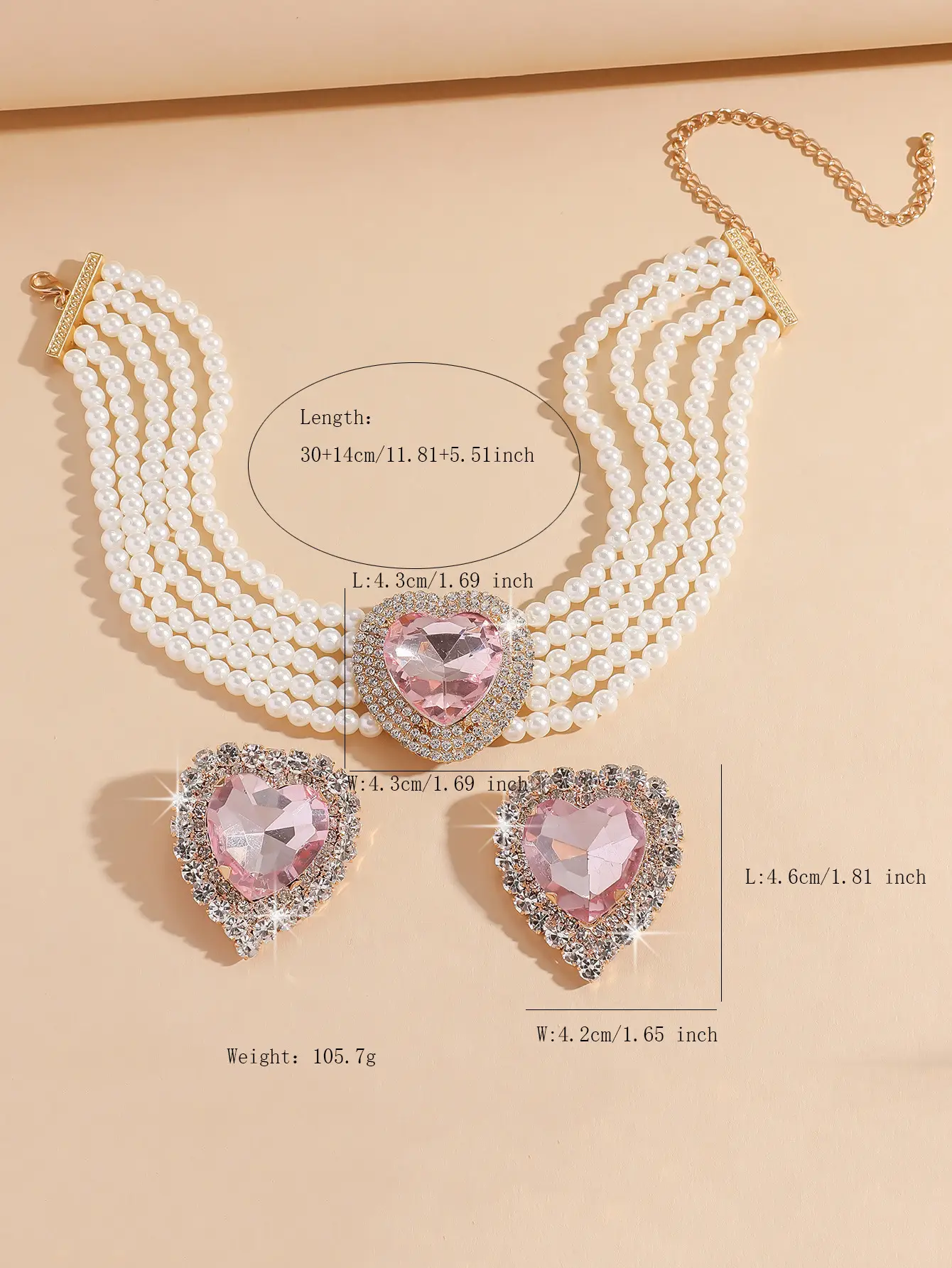 Luxury Multi-Layer Pearl & Crystal Necklace Set — feature 27