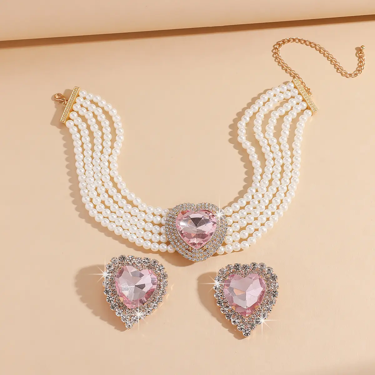 Luxury Multi-Layer Pearl & Crystal Necklace Set — feature 28