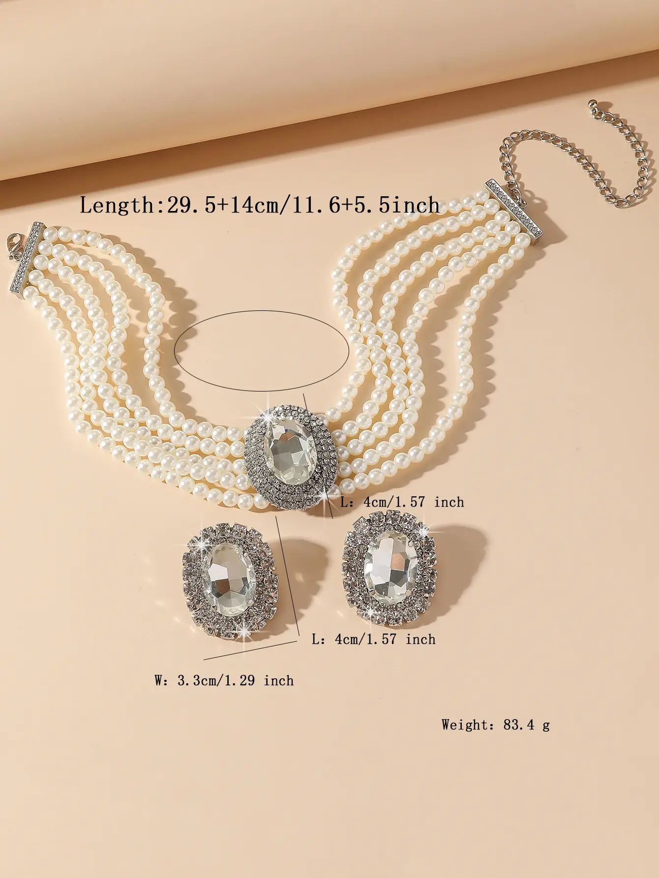Luxury Multi-Layer Pearl & Crystal Necklace Set — feature 40