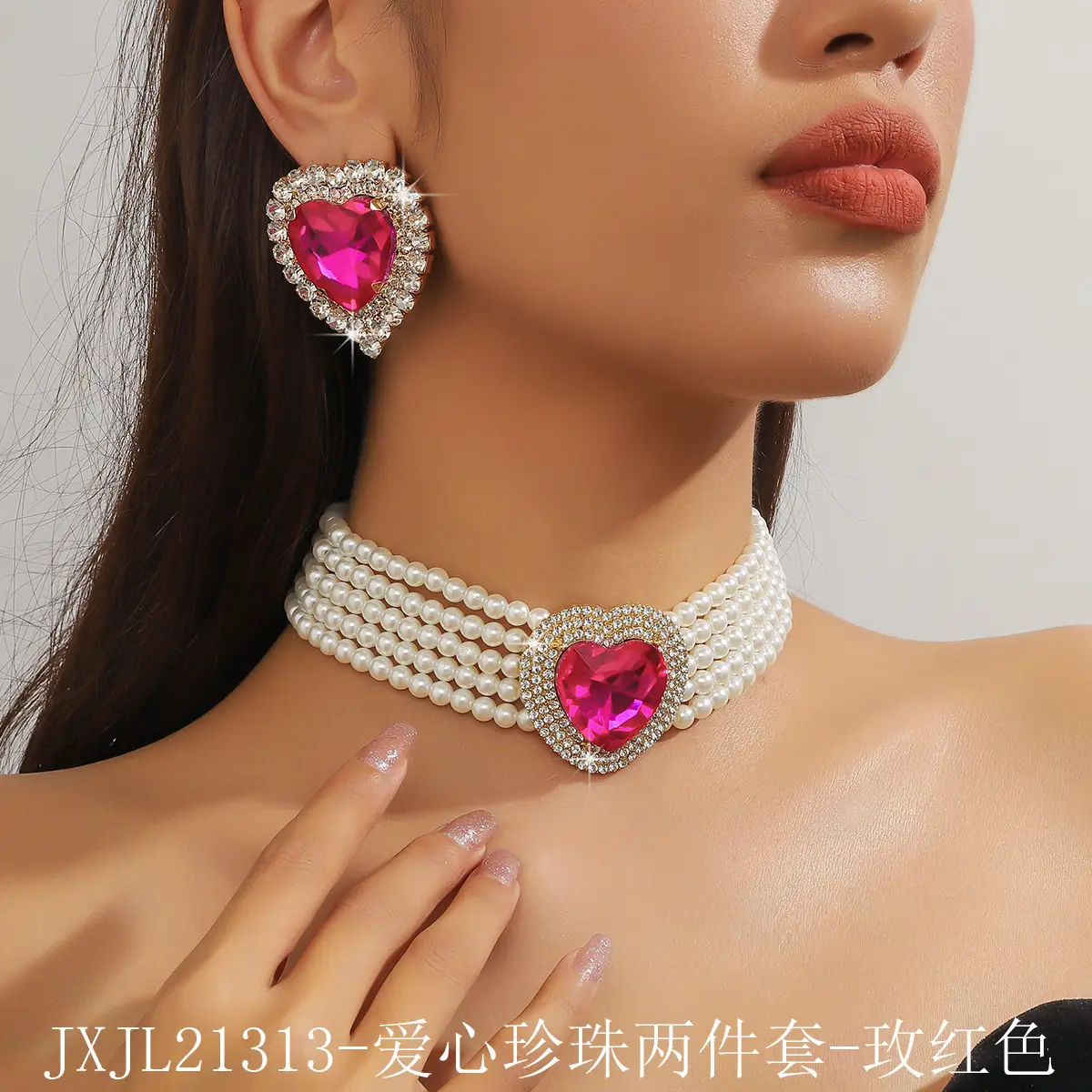 Luxury Multi-Layer Pearl & Crystal Necklace Set - Image 20