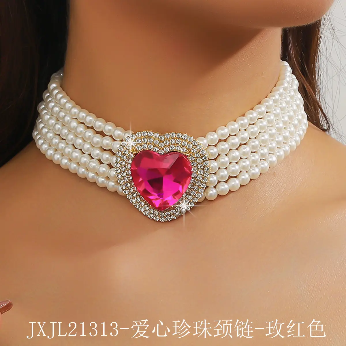 Luxury Multi-Layer Pearl & Crystal Necklace Set - Image 33