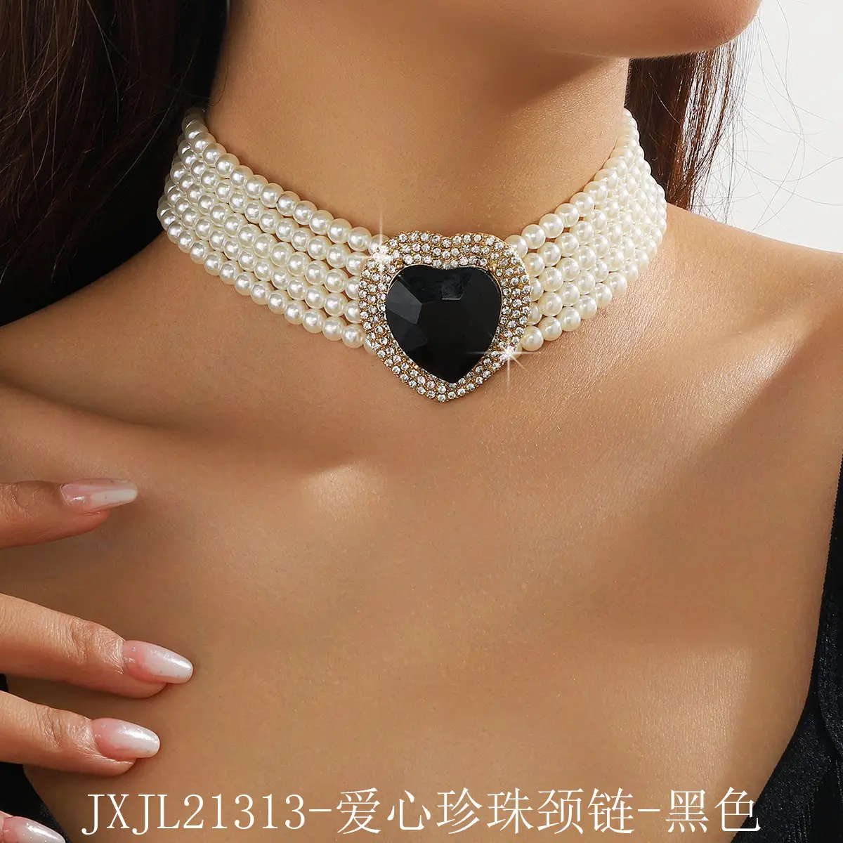 Luxury Multi-Layer Pearl & Crystal Necklace Set - Image 36