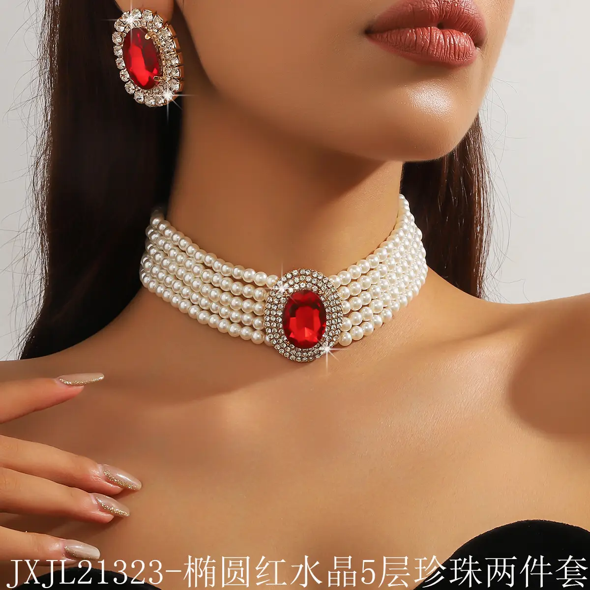 Luxury Multi-Layer Pearl & Crystal Necklace Set - Image 44
