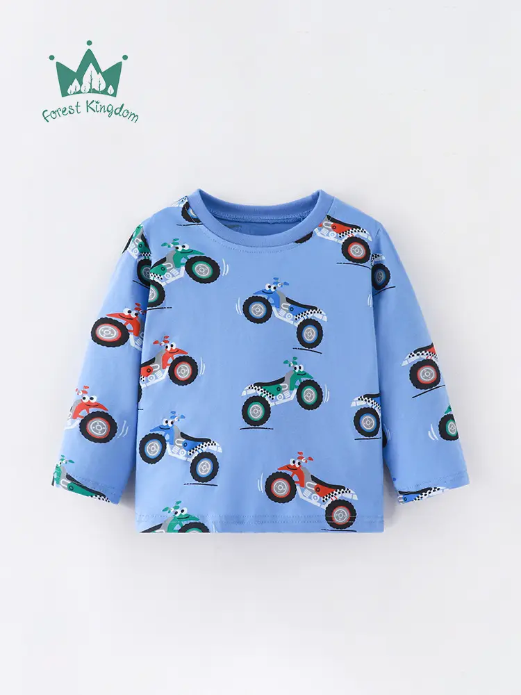 Forestkingdom Boys T-Shirt Blue Motorcycles 2024