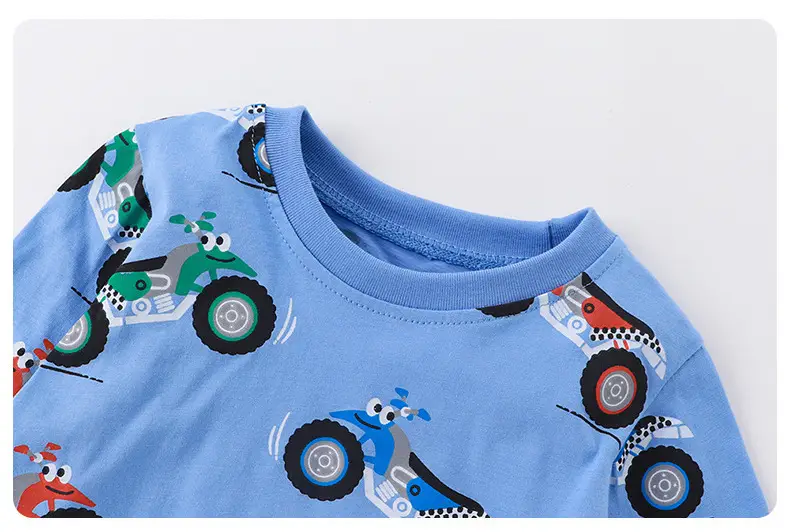Forestkingdom Boys T-Shirt Blue Motorcycles 2024 — feature 12
