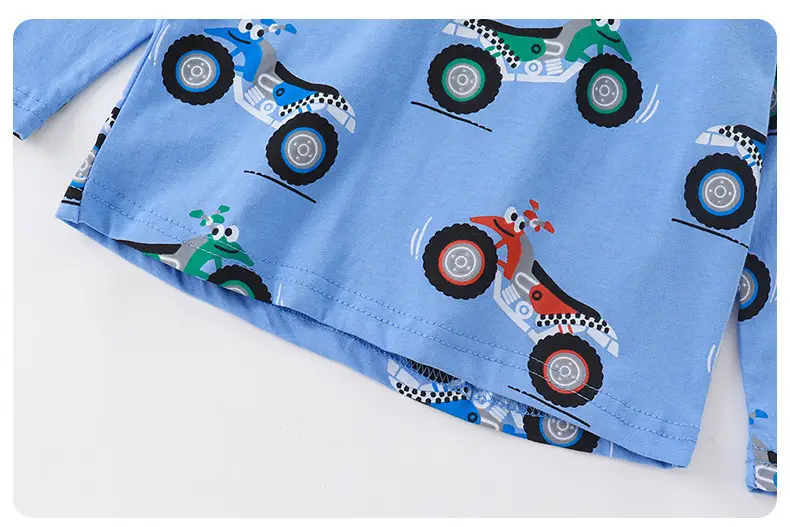 Forestkingdom Boys T-Shirt Blue Motorcycles 2024 — feature 14