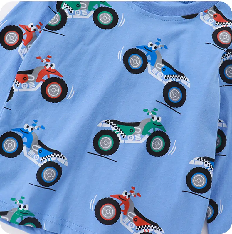 Forestkingdom Boys T-Shirt Blue Motorcycles 2024 — feature 3
