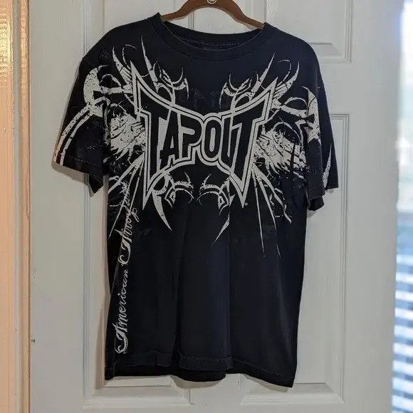 Men Retro Printed T-Shirt White Short Sleeve