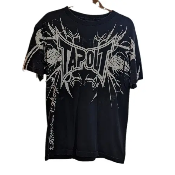 Men Retro Printed T-Shirt White Short Sleeve