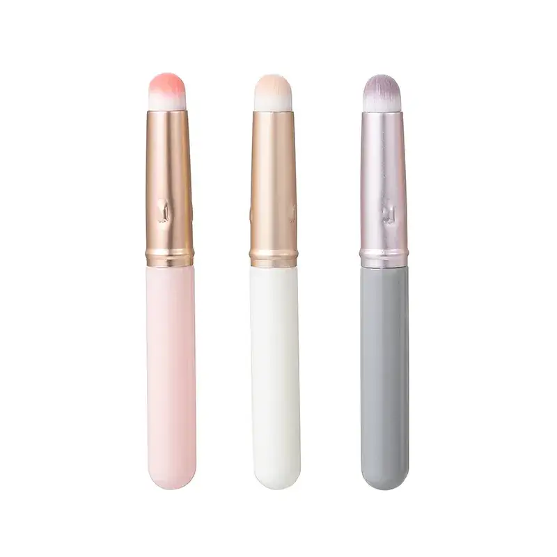 Mini Lip Brush Set of 5 Rose Gold & Pink - Image 8