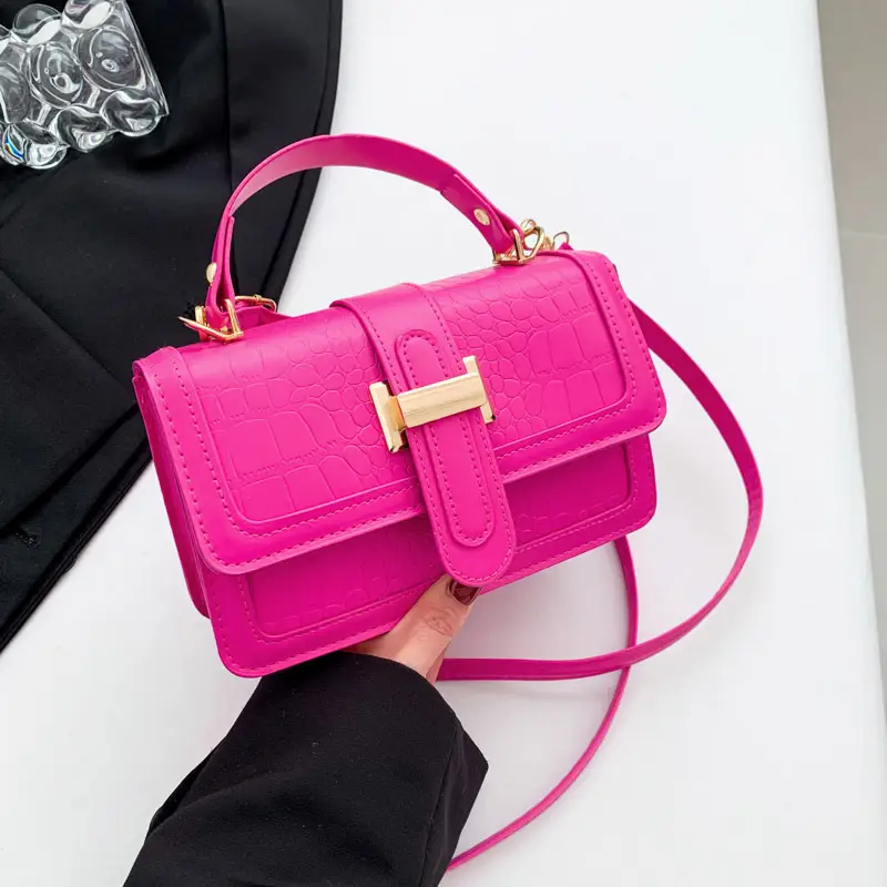 Pink Leather Shoulder Bag for Women 2024 - Image 11