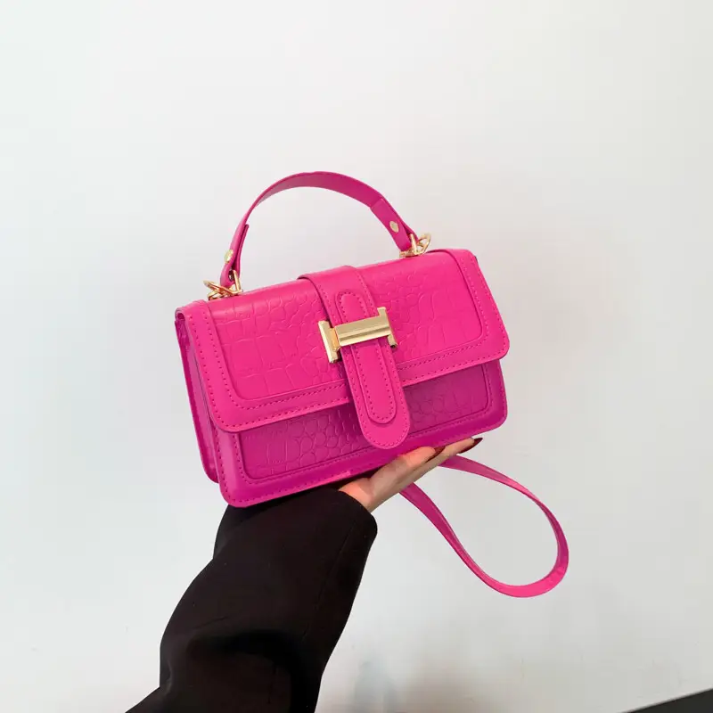 Pink Leather Shoulder Bag for Women 2024 - Image 5