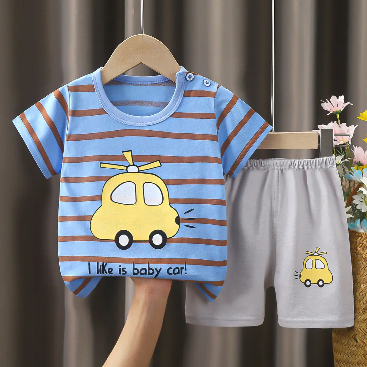 Cotton Cat Sunglasses T-Shirt Shorts Set Yellow - Image 26