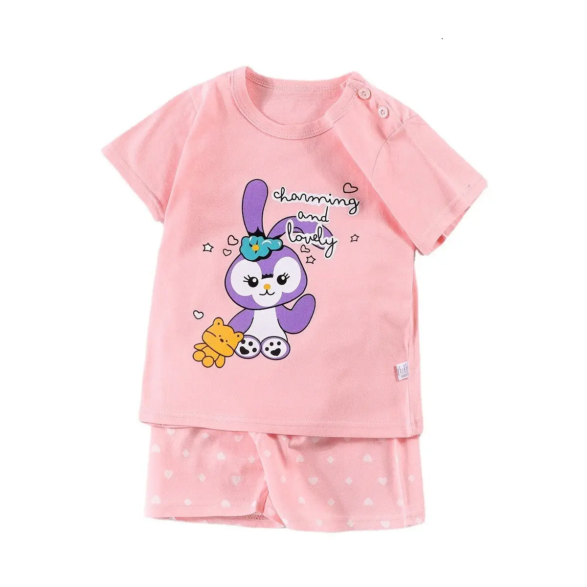 Cotton Cat Sunglasses T-Shirt Shorts Set Yellow — feature 15