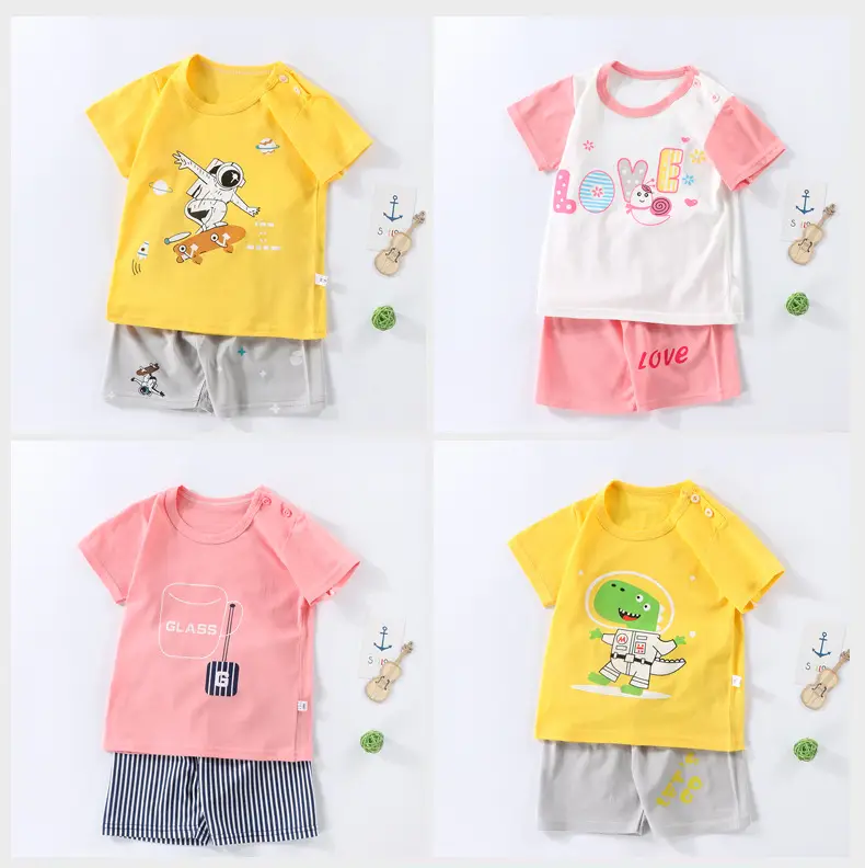 Cotton Cat Sunglasses T-Shirt Shorts Set Yellow — feature 18