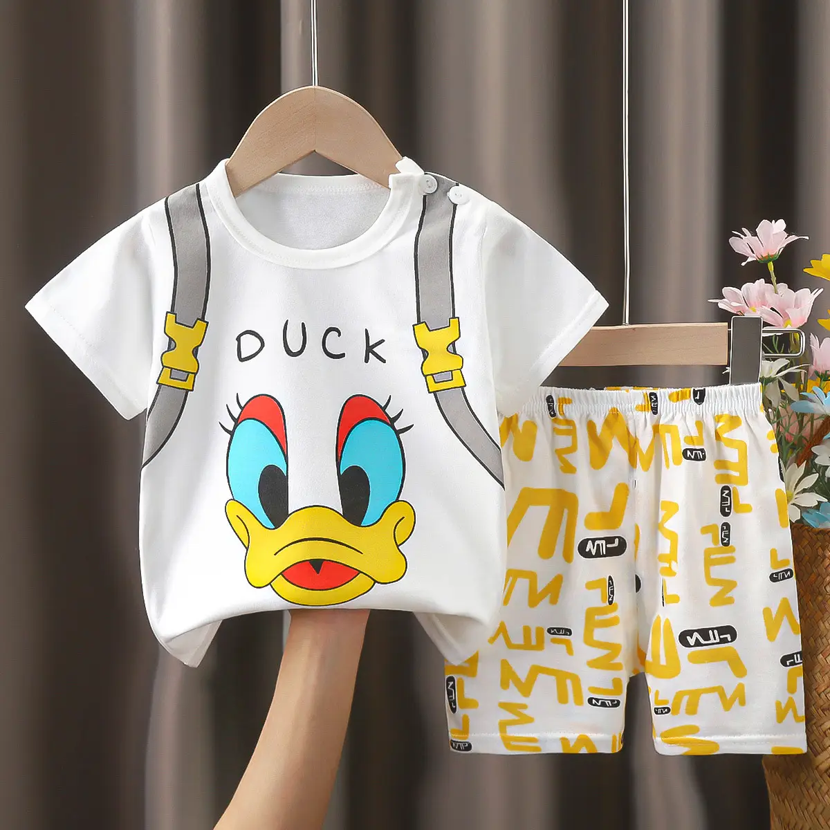 Cotton Cat Sunglasses T-Shirt Shorts Set Yellow - Image 5