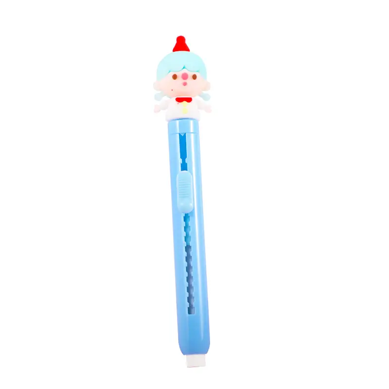 Pen type push eraser cartoon dinosaur children's creative stationery push-pull pen eraser primary school student gift cultural creation