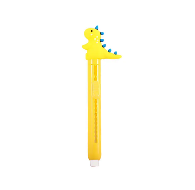 Pen type push eraser cartoon dinosaur children's creative stationery push-pull pen eraser primary school student gift cultural creation — feature 11