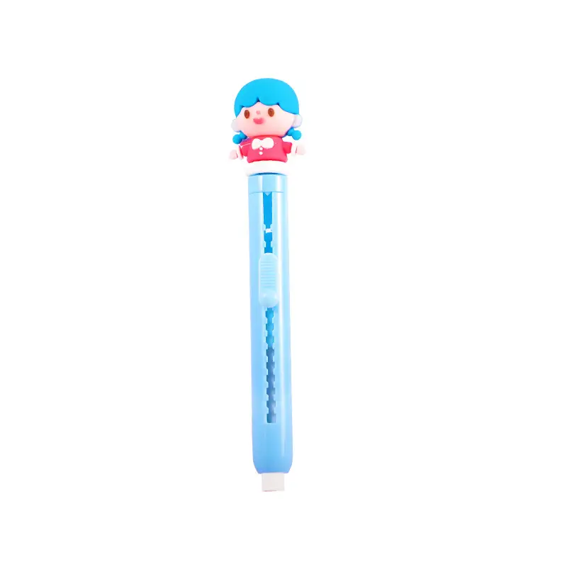 Pen type push eraser cartoon dinosaur children's creative stationery push-pull pen eraser primary school student gift cultural creation