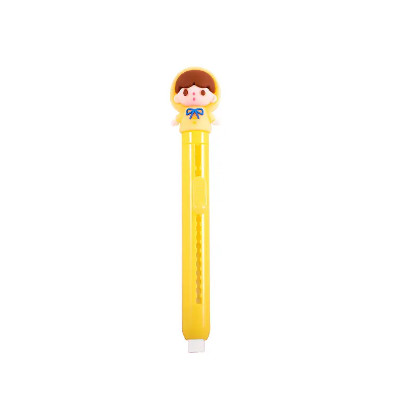 Pen type push eraser cartoon dinosaur children's creative stationery push-pull pen eraser primary school student gift cultural creation