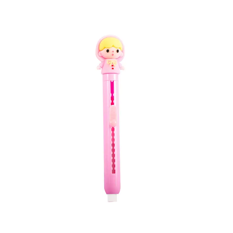 Pen type push eraser cartoon dinosaur children's creative stationery push-pull pen eraser primary school student gift cultural creation