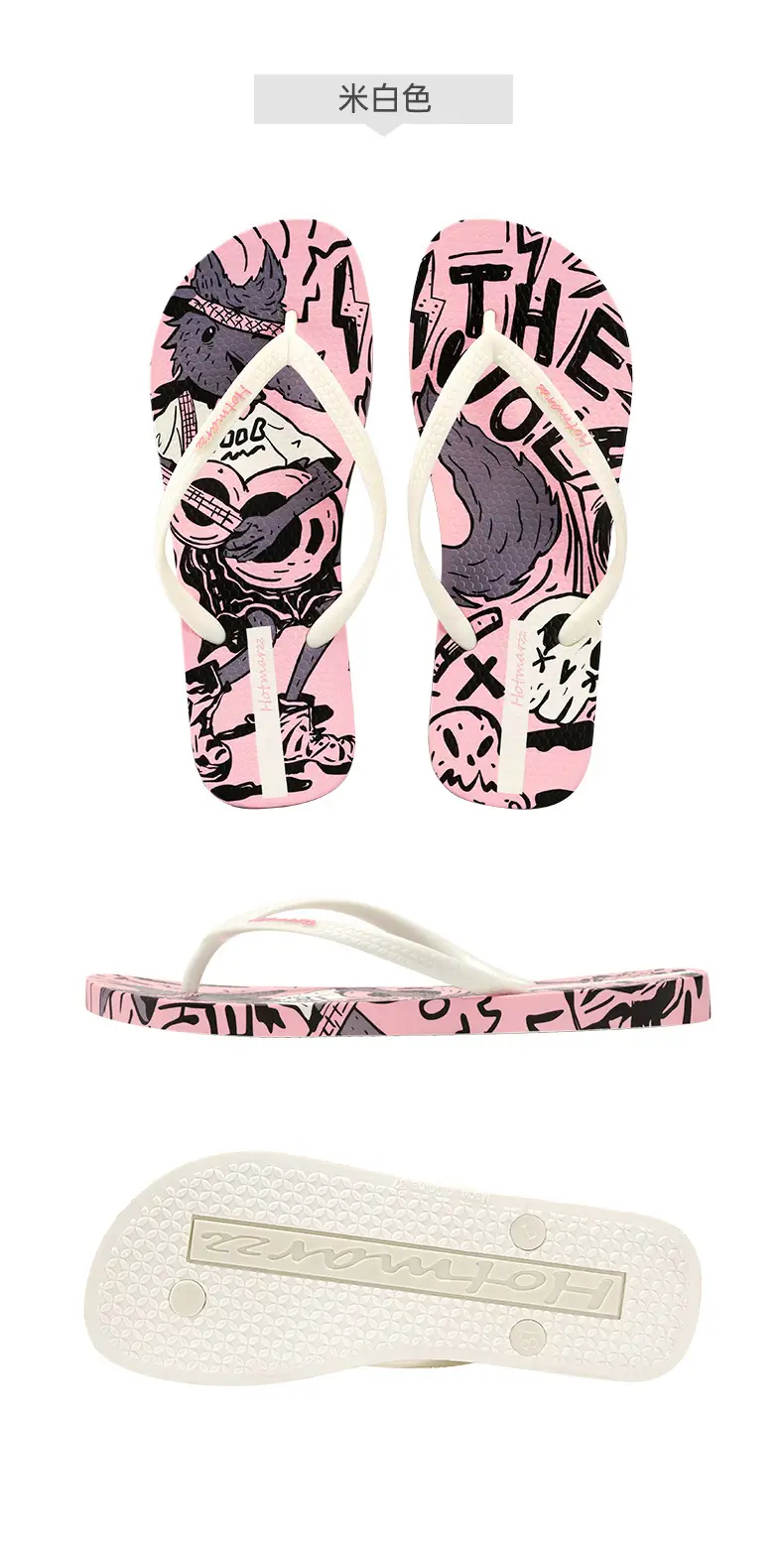 Hotmarzz Heima Women's New Anti-slip Flip-flops Slippers PVC Printed Flip-flops Women's Slippers Home — feature 13