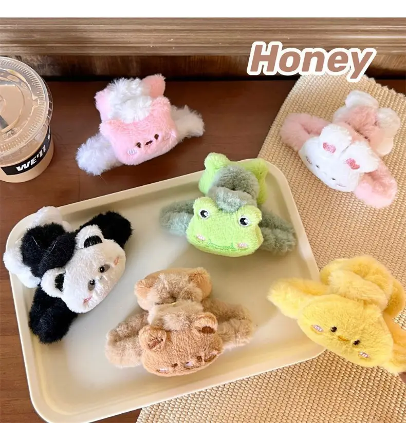 Cute Plush Bear Hair Clip for Girls — feature 2